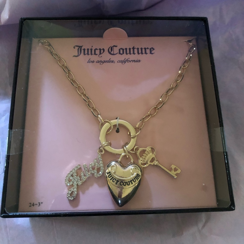NWT Juicy Couture Gold Charm Necklace